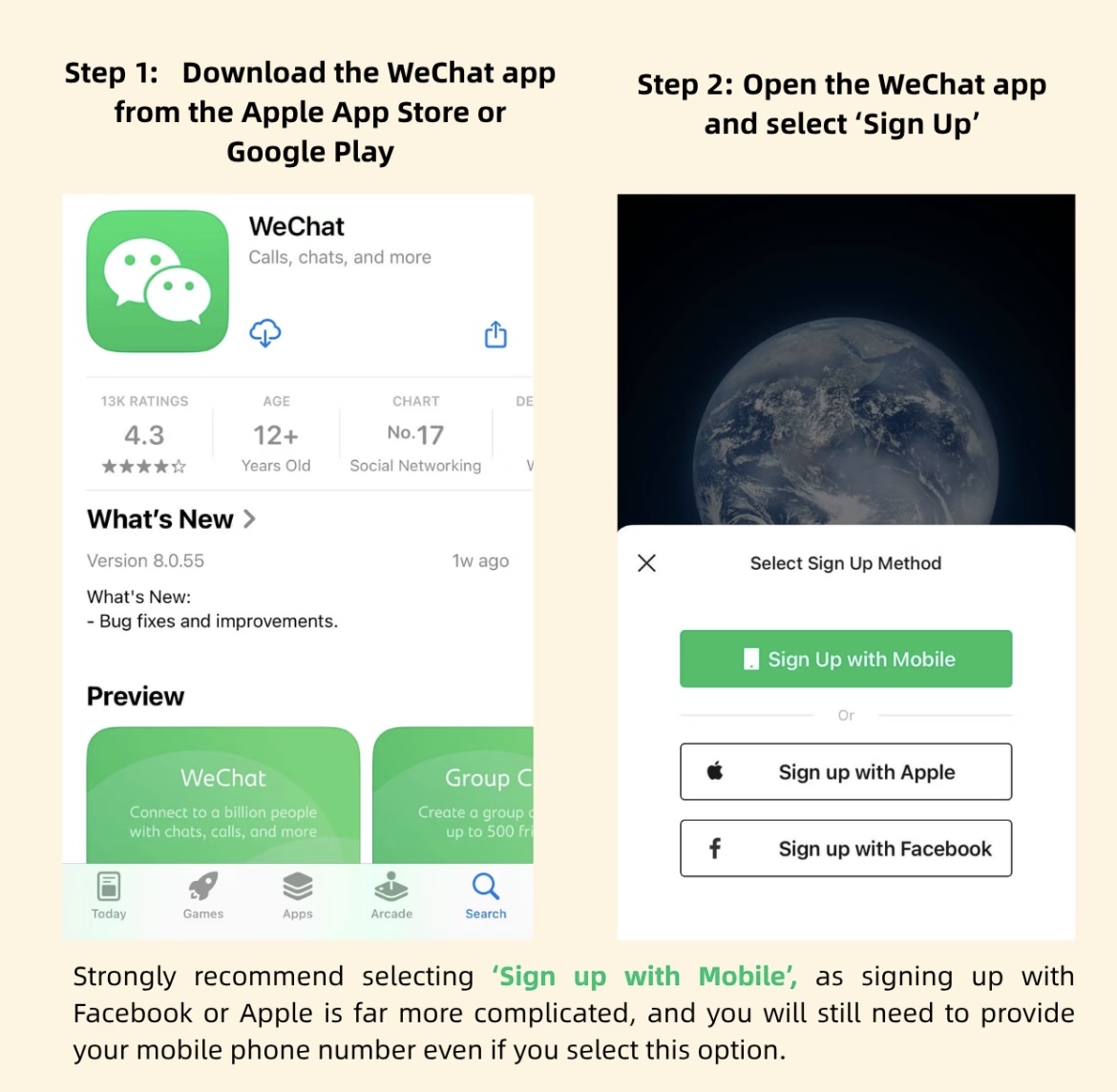 Register WeChat