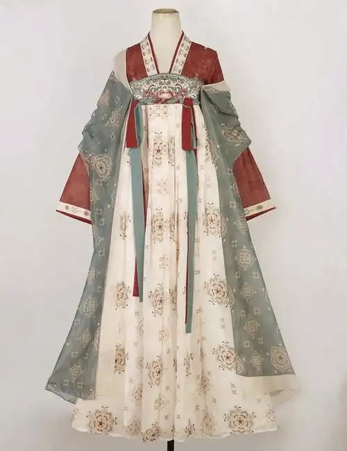 Tang Dynasty Qi Xiong Ruqun - high-waisted long skirt, ethereal and romantic ancient Chinese dress